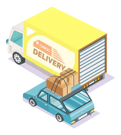 Cargo Delivery Service  Illustration