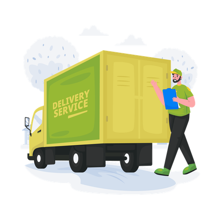 Cargo delivery service  Illustration