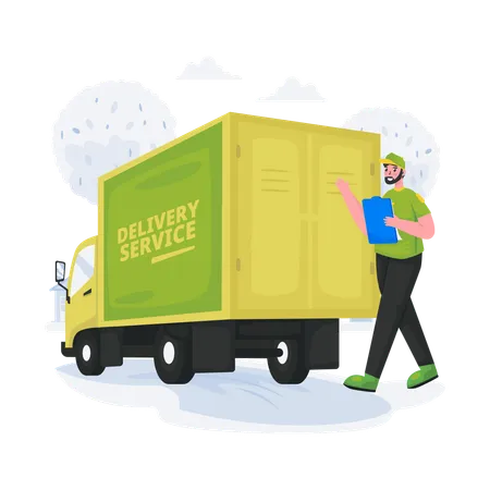 Cargo delivery service  Illustration