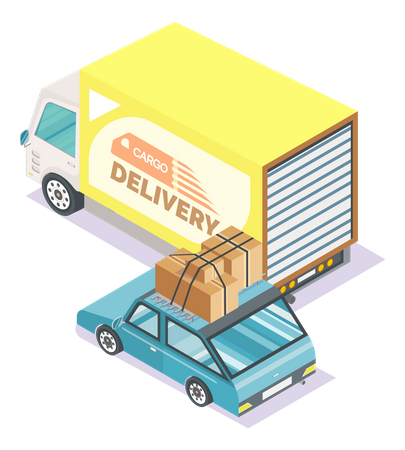 Cargo Delivery Service  Illustration