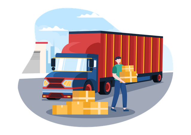 Cargo Delivery Services Illustration