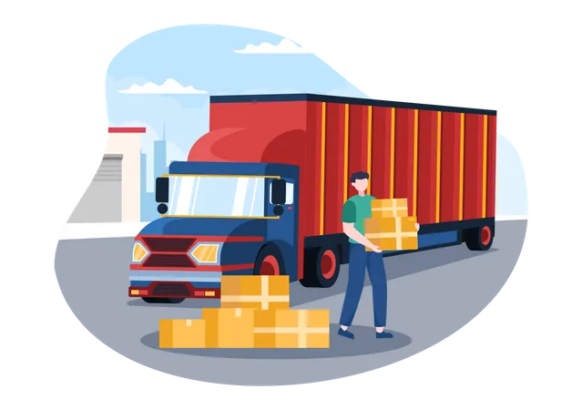 Cargo Delivery Services Illustration