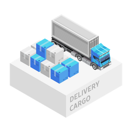Cargo delivery truck Illustration