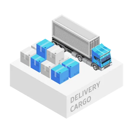 Cargo delivery truck Illustration