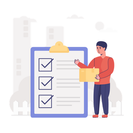 Cargo inventory checklist  Illustration