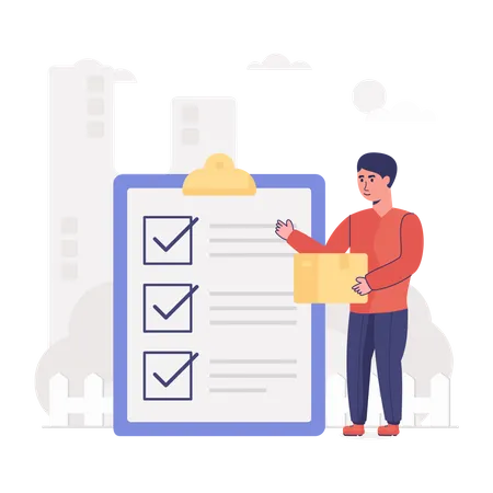 Cargo inventory checklist  Illustration