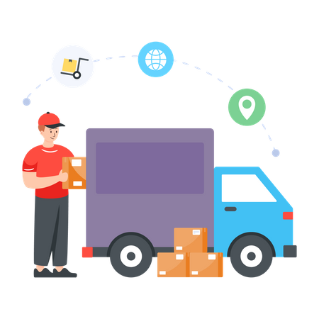 Cargo Loading  Illustration