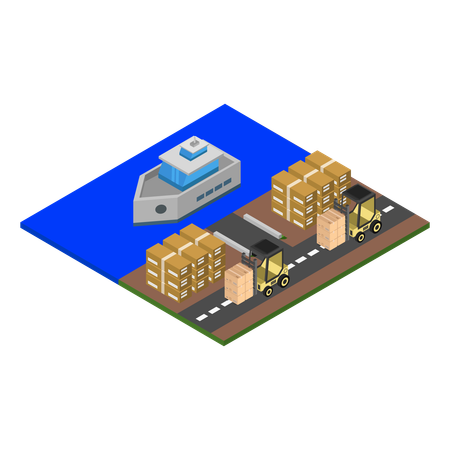 Cargo port  Illustration