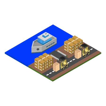 Cargo port  Illustration