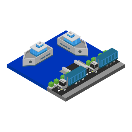 Cargo port  Illustration