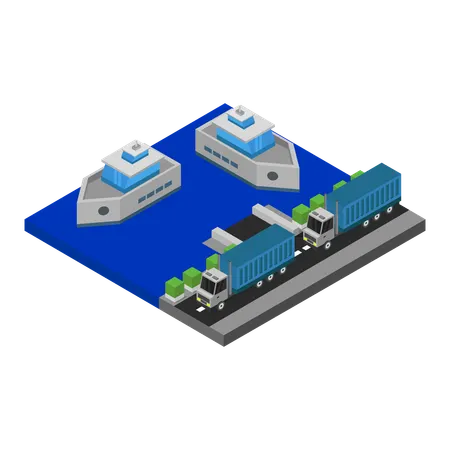 Cargo port  Illustration