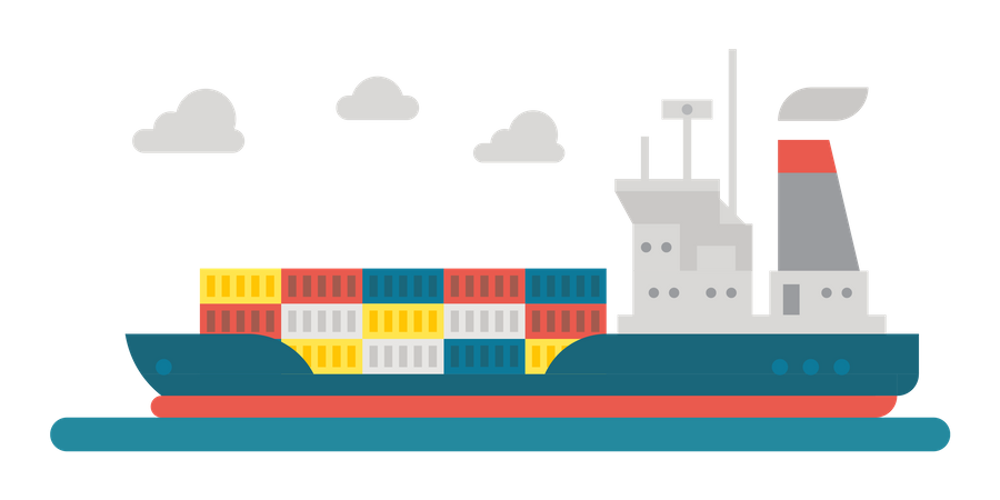 Cargo ship  Illustration