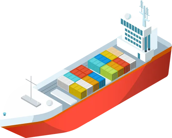 Cargo Ship  Illustration