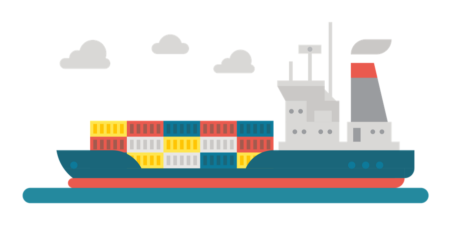 Cargo ship  Illustration