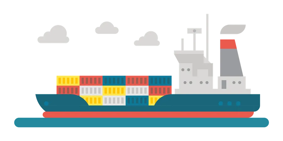 Cargo ship  Illustration