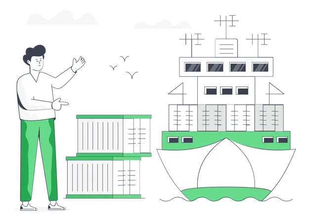 Cargo Shipping  Illustration