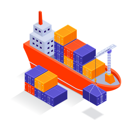 Cargo Shipping  Illustration