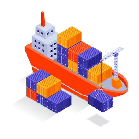 Cargo Shipping  Illustration