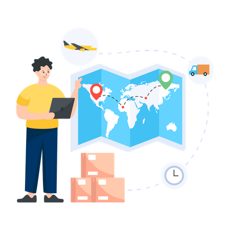 Cargo Tracking  Illustration