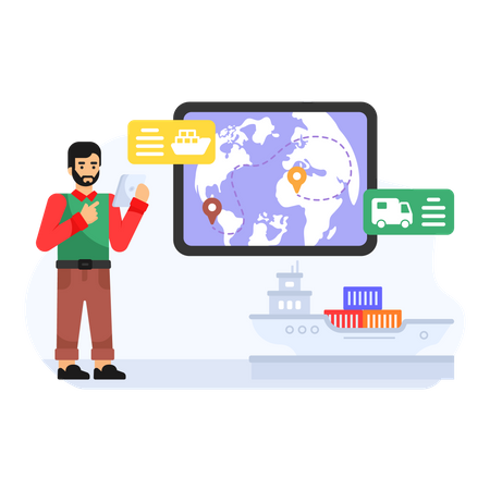 Cargo Tracking  Illustration