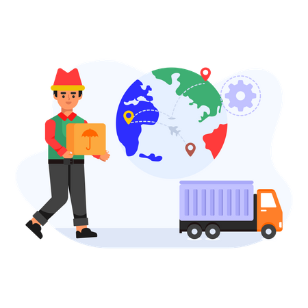 Cargo Truck  Illustration