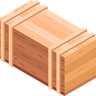 illustration for cargo wooden box