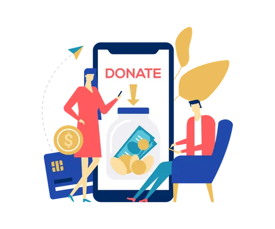 Caridade e doação  Ilustração