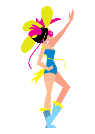 Carnival girl dancer Illustration