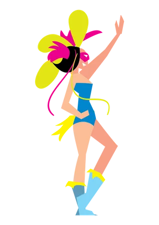 Carnival girl dancer Illustration