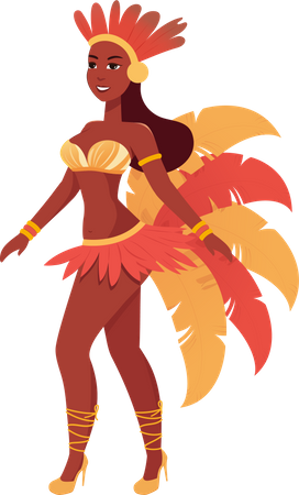 Carnival Girl Dancer  Illustration