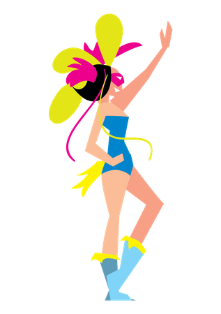 Carnival girl dancer  Illustration