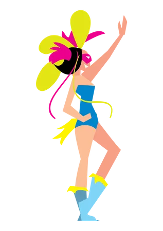 Carnival girl dancer  Illustration