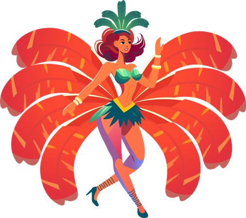 Carnival Girl Dancer  Illustration