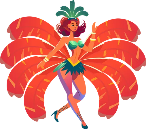 Carnival Girl Dancer  Illustration