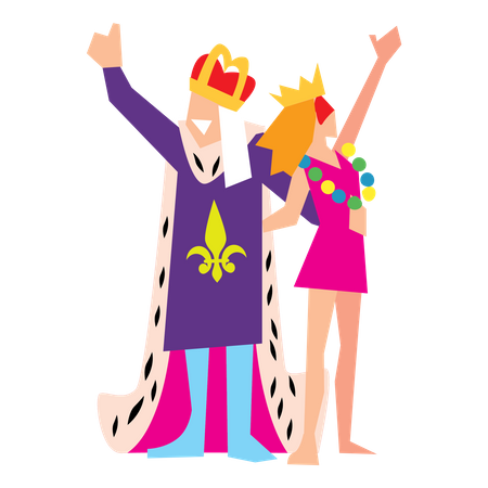 Carnival king and queen  Illustration
