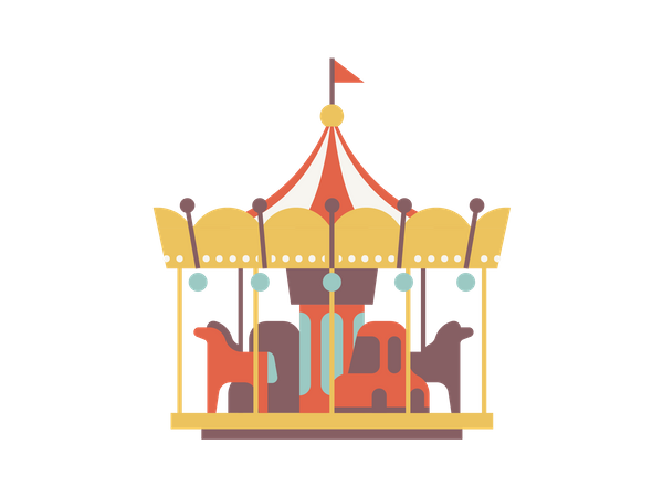 Carousel ride  Illustration