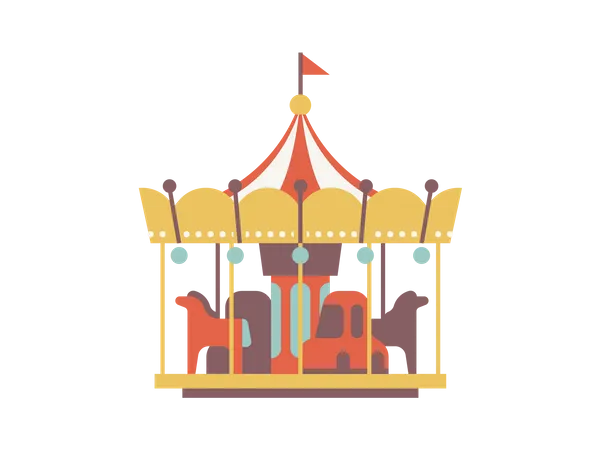 Carousel ride Illustration