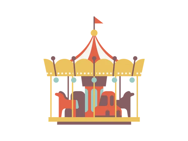 Carousel ride  Illustration