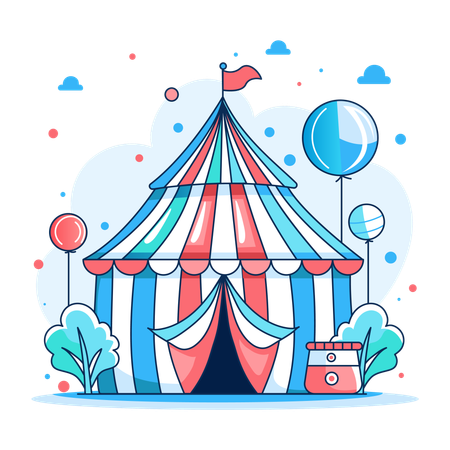 Tienda de circo  Ilustración