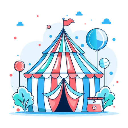 Tienda de circo  Ilustración