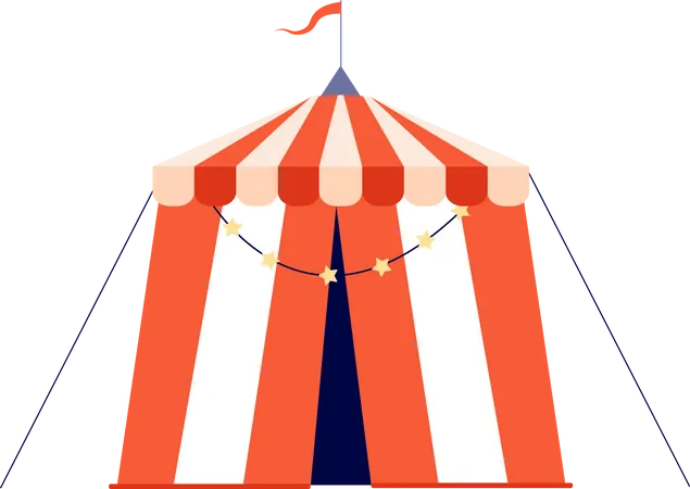 Tienda de circo  Ilustración