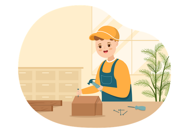 Carpenter service Illustration