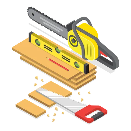 Carpentry tools  Illustration