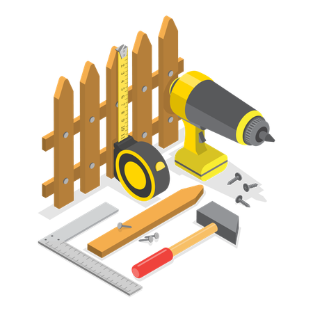 Carpentry tools  Illustration