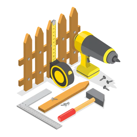 Carpentry tools  Illustration