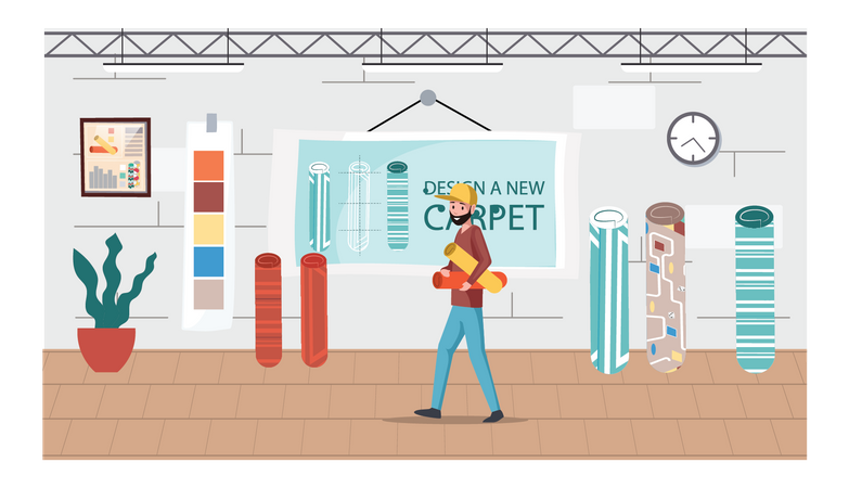 Carpet Seller  Illustration