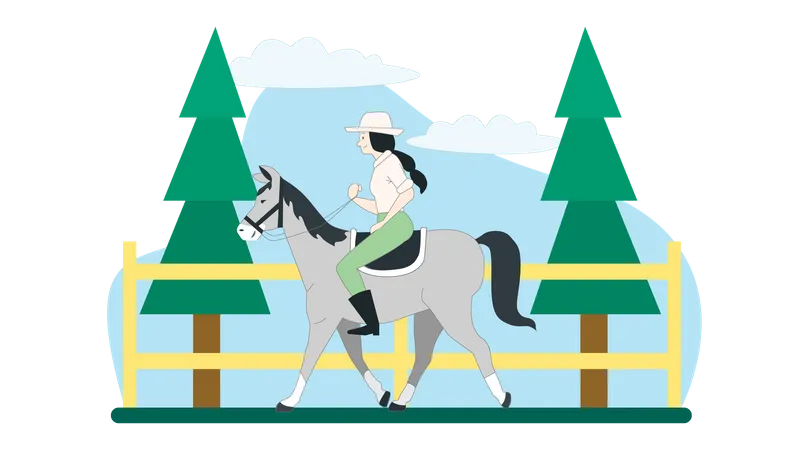 Las carreras de caballos  Ilustración