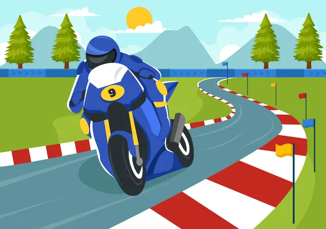 Carreras de motos  Ilustración