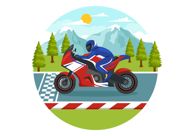 Carreras de motos  Ilustración