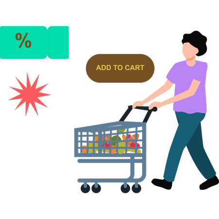 Carrito de compras  Ilustración